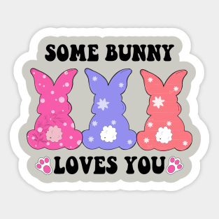 some bunny loves you easter Sticker